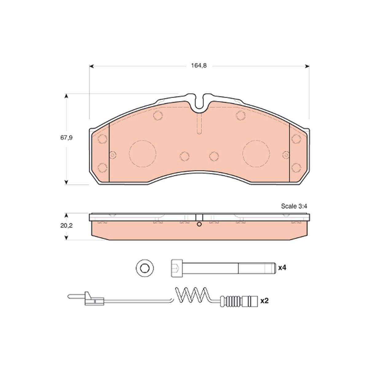 TRW Cotec Brake Pad Set Rear GDB1694