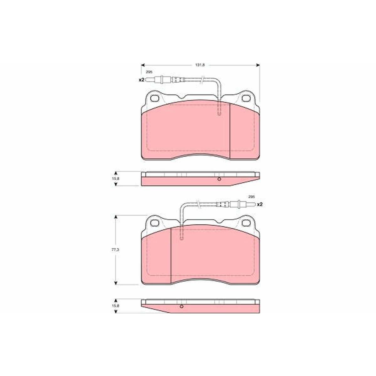 TRW Cotec Brake Pad Set Front GDB1431