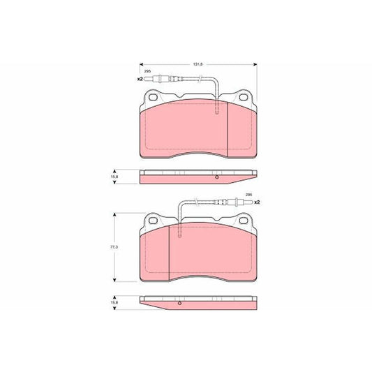 TRW Cotec Brake Pad Set Front GDB1431