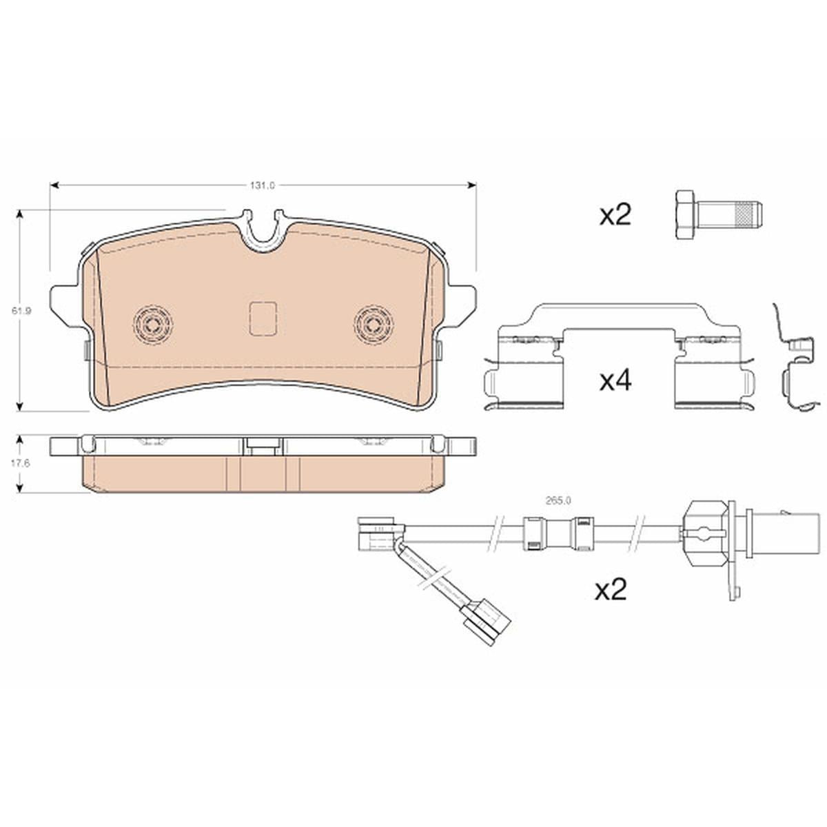 TRW Brake Pad Set GDB1989