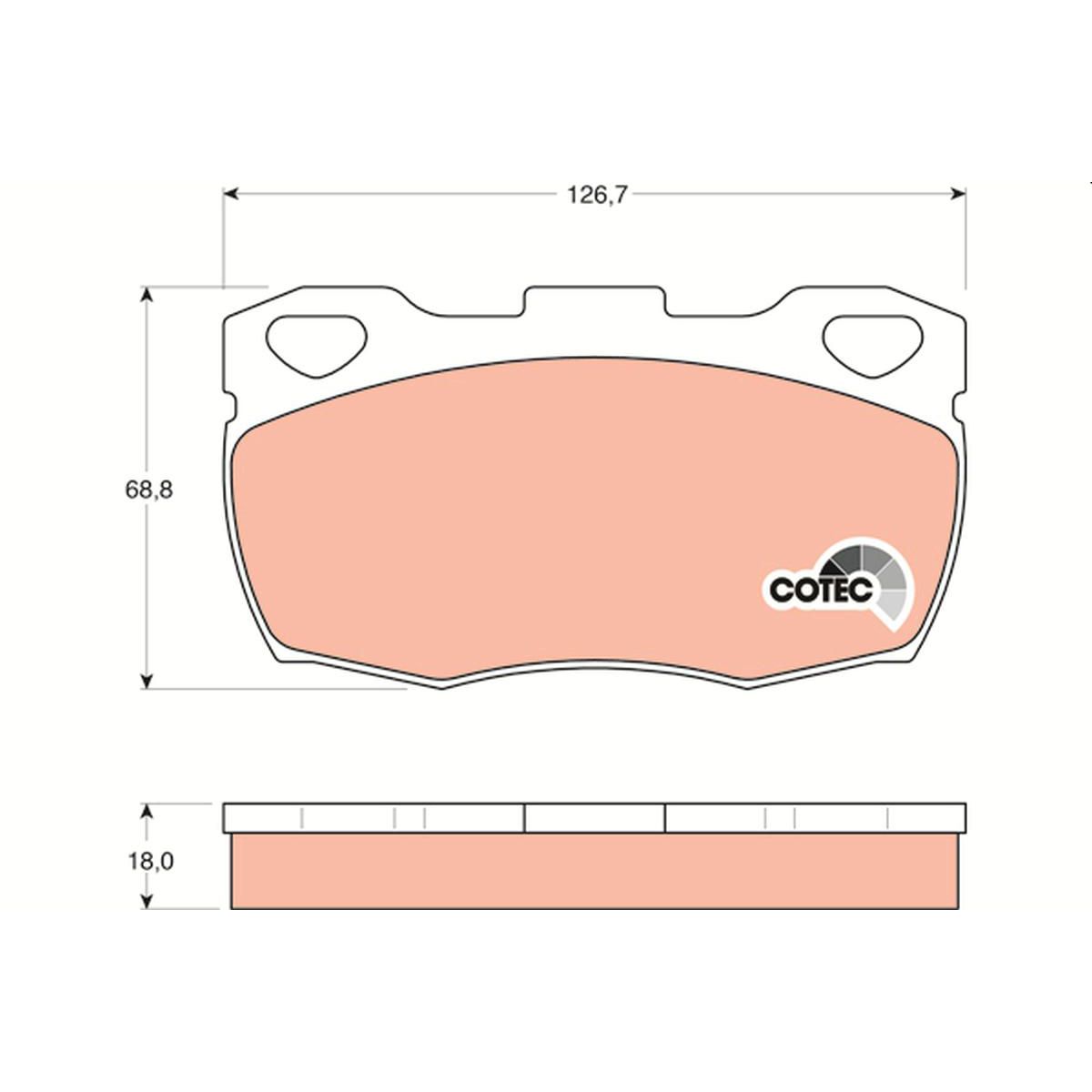 TRW Cotec Brake Pad Set Front GDB395