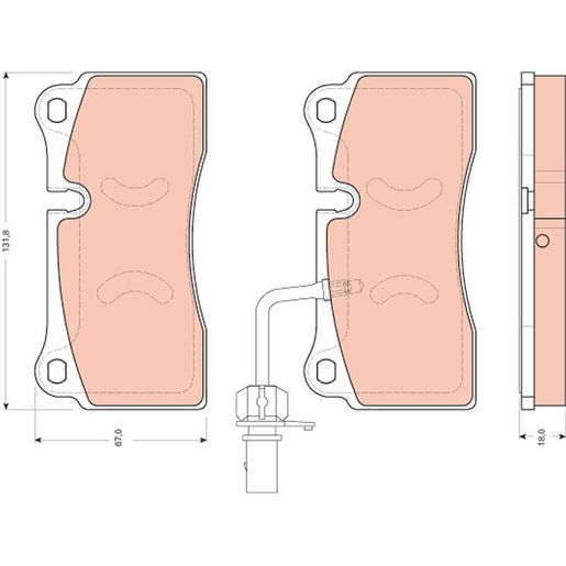 TRW Cotec Brake Pad Set Rear GDB1731