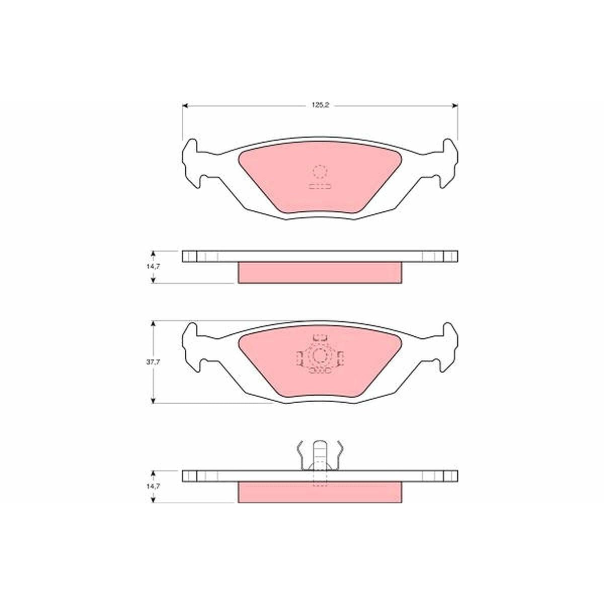 TRW Cotec Brake Pad Set Rear GDB392