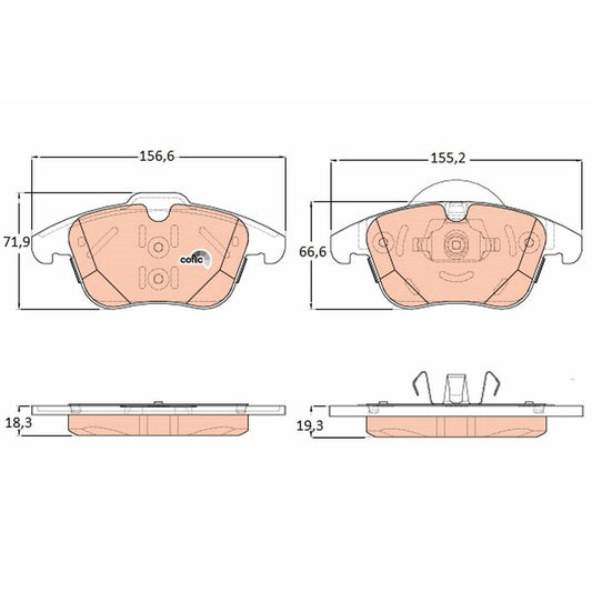 TRW Cotec Brake Pad Set GDB1925
