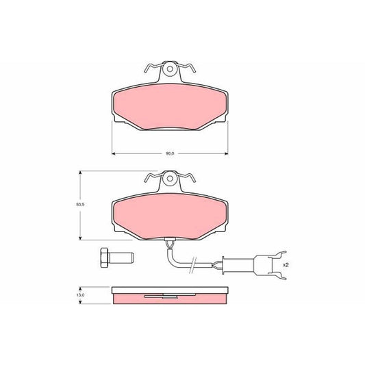 TRW Cotec Brake Pad Set GDB462