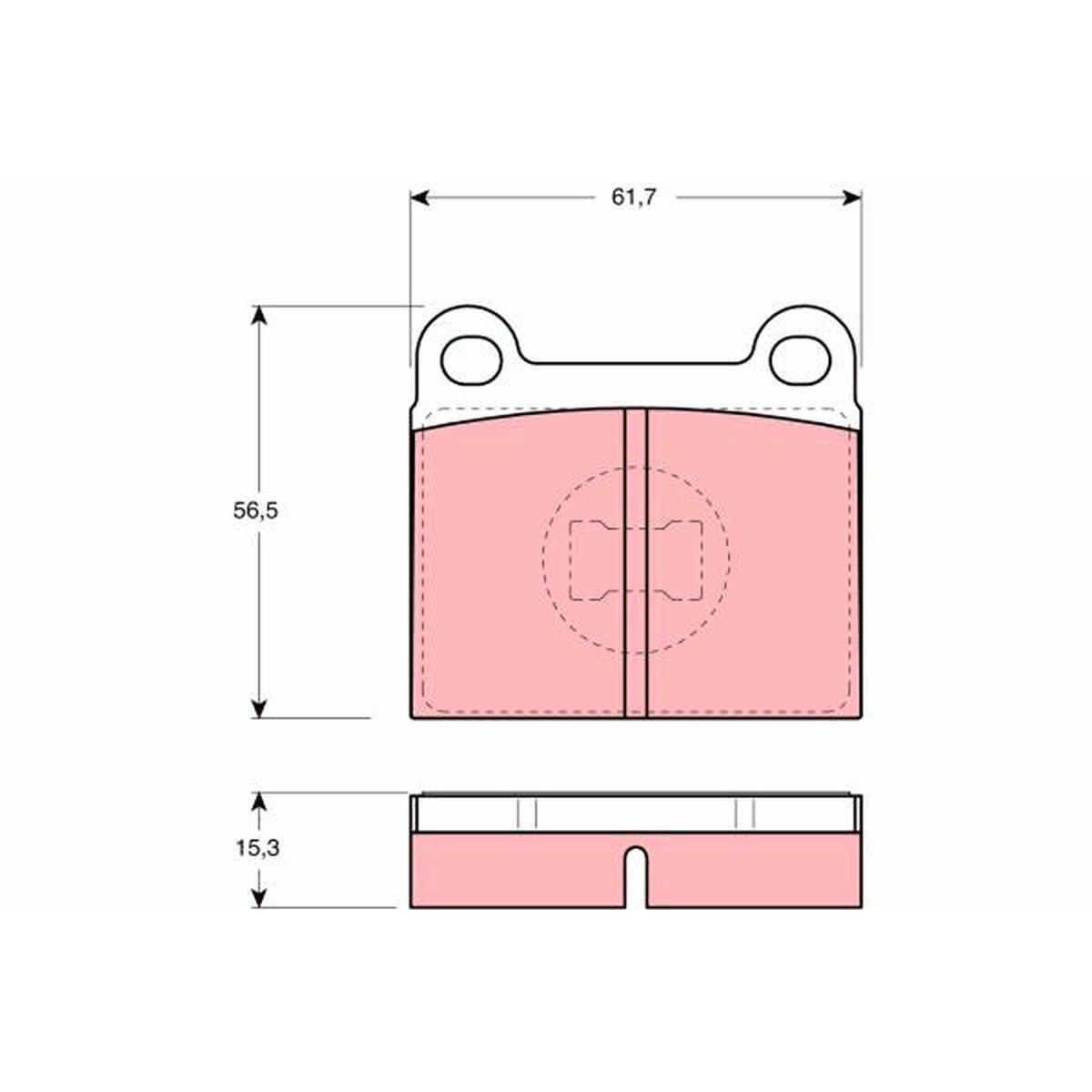 TRW Cotec Brake Pad Set Front GDB648