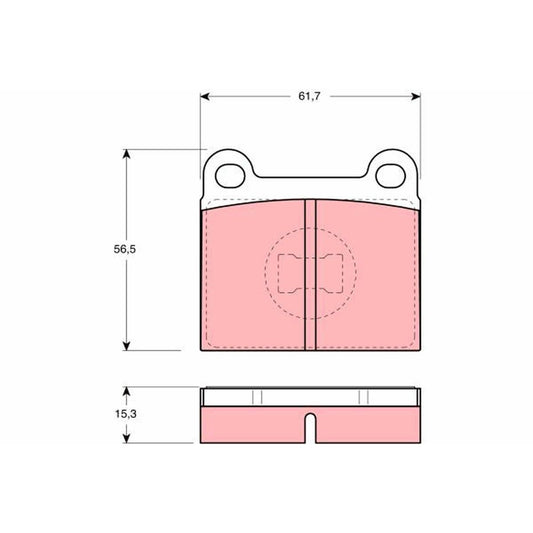 TRW Cotec Brake Pad Set Front GDB648