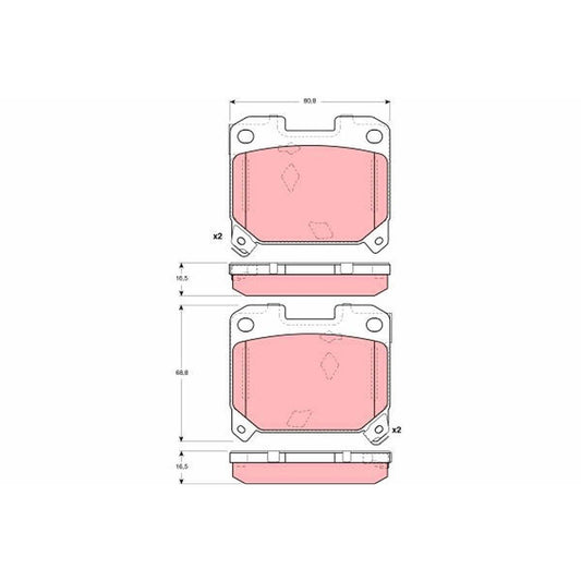 TRW Cotec Brake Pad Set GDB3105