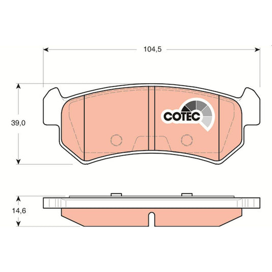TRW Cotec Brake Pad Set Rear GDB3348