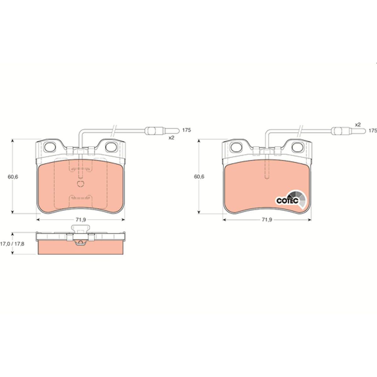 TRW Brake Pad Set GDB906