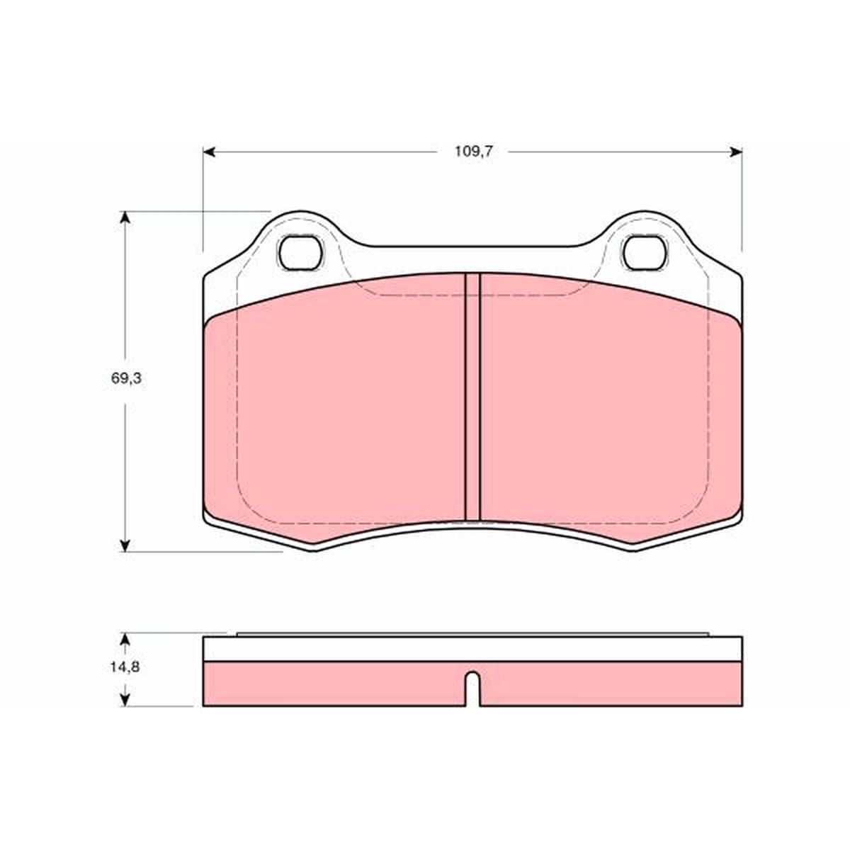 TRW Cotec Brake Pad Set Front GDB1513