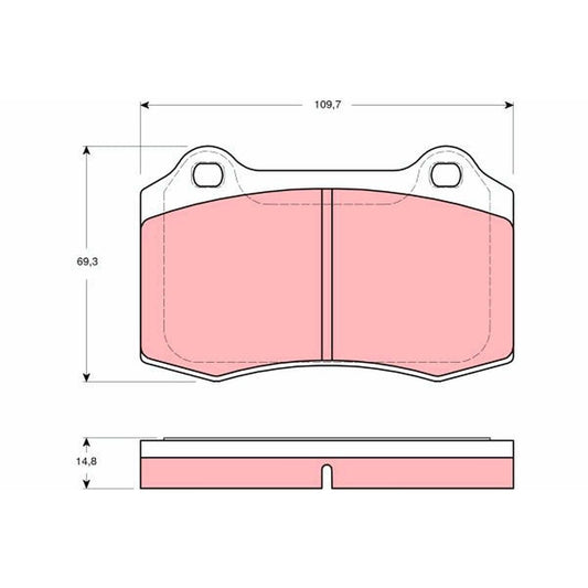 TRW Cotec Brake Pad Set Front GDB1513