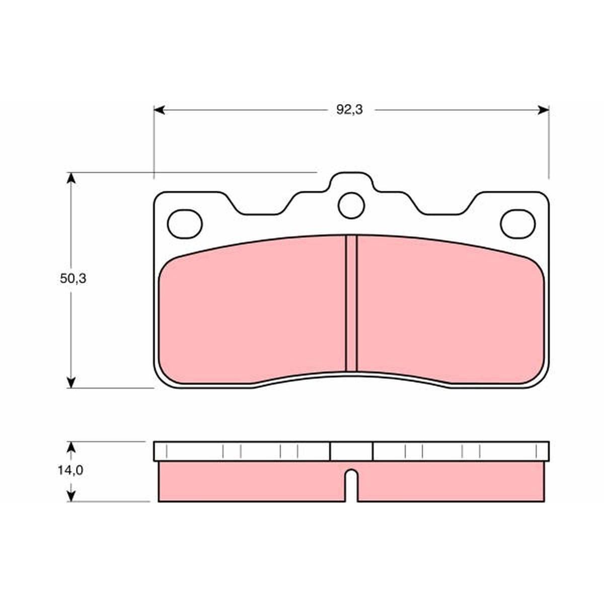 TRW Brake Pad Set GDB193