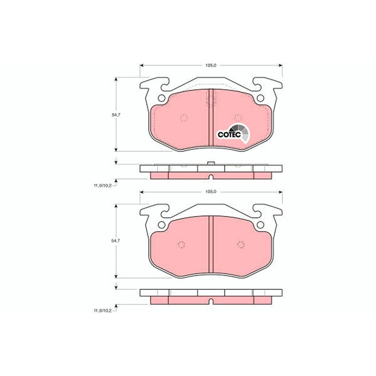 TRW Cotec Brake Pad Set GDB905