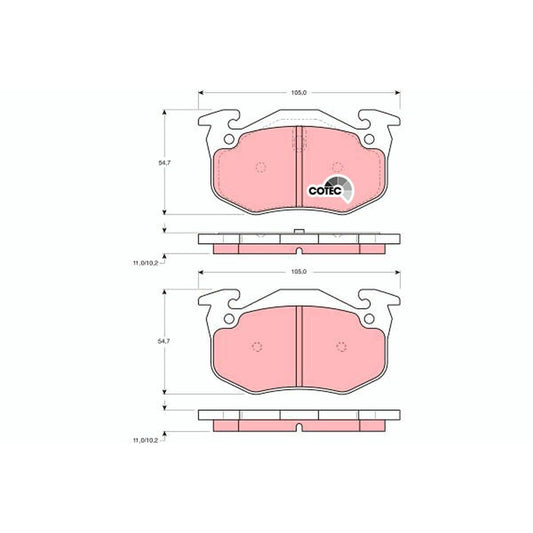 TRW Cotec Brake Pad Set GDB905