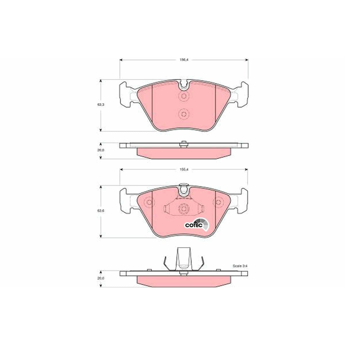 TRW Cotec Brake Pad Set GDB1577