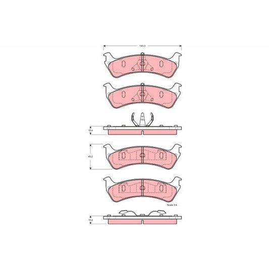 TRW Cotec Brake Pad Set GDB4123