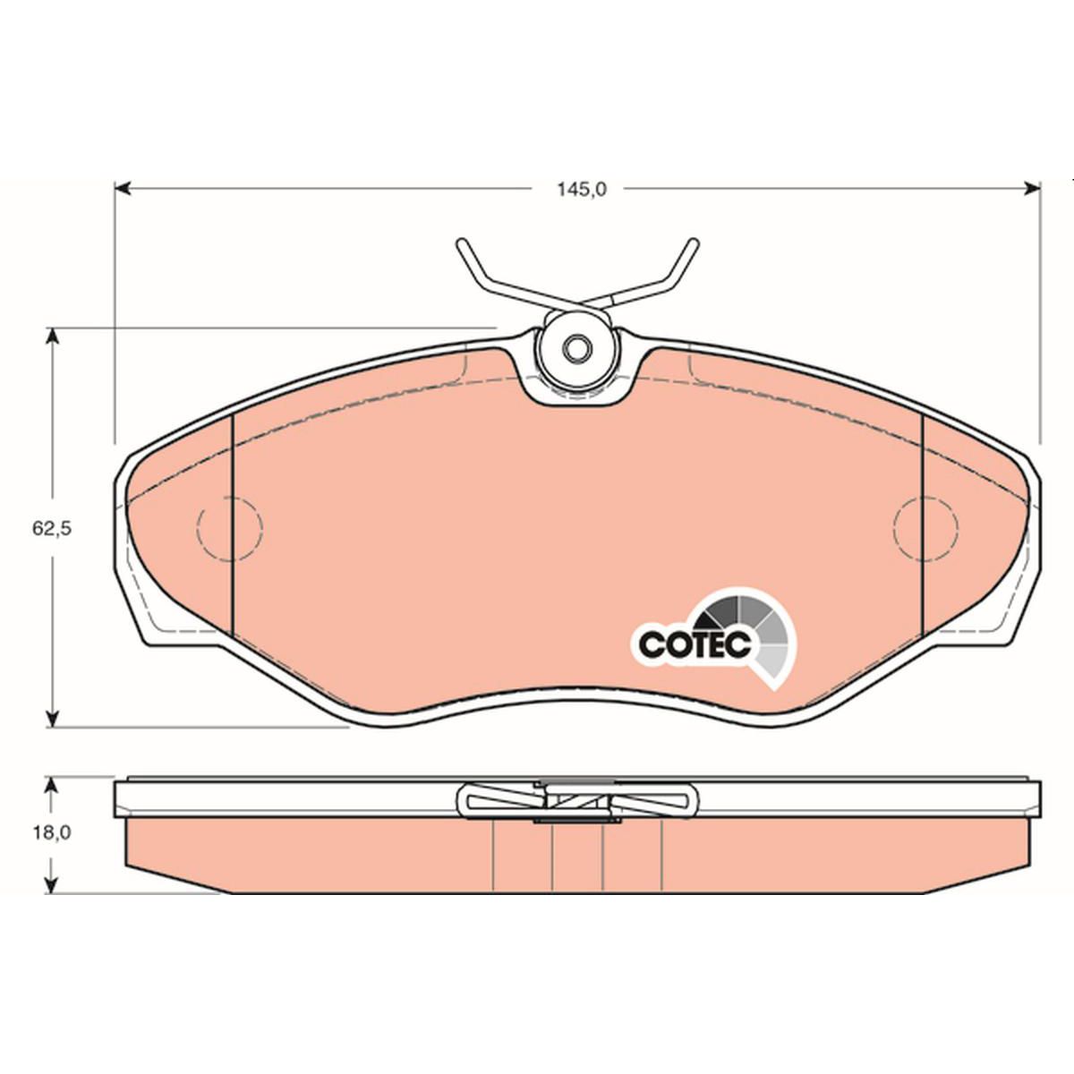 TRW Cotec Brake Pad Set GDB1478