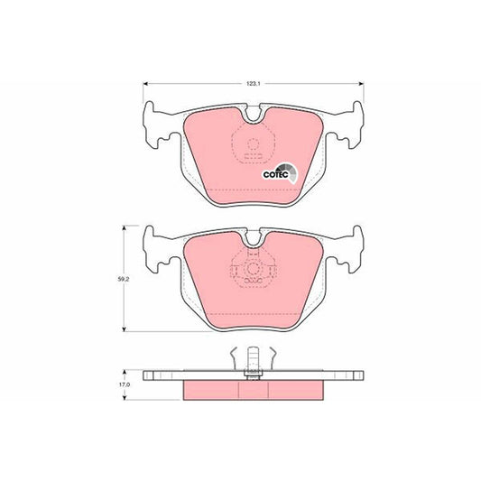 TRW Cotec Brake Pad Set Rear GDB1119