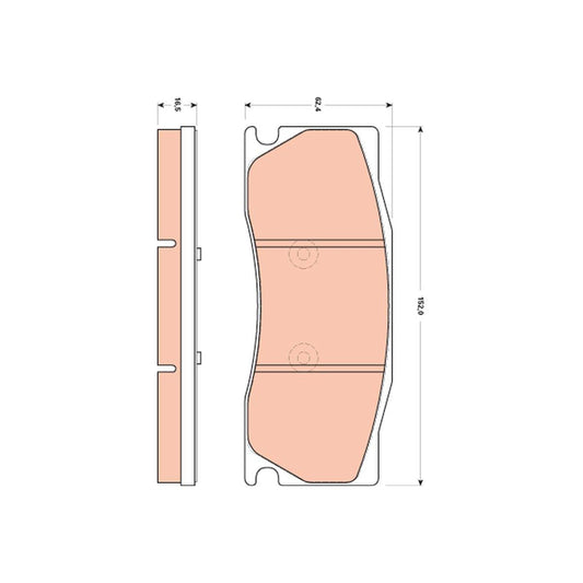 TRW Cotec Brake Pad Set Front GDB1850