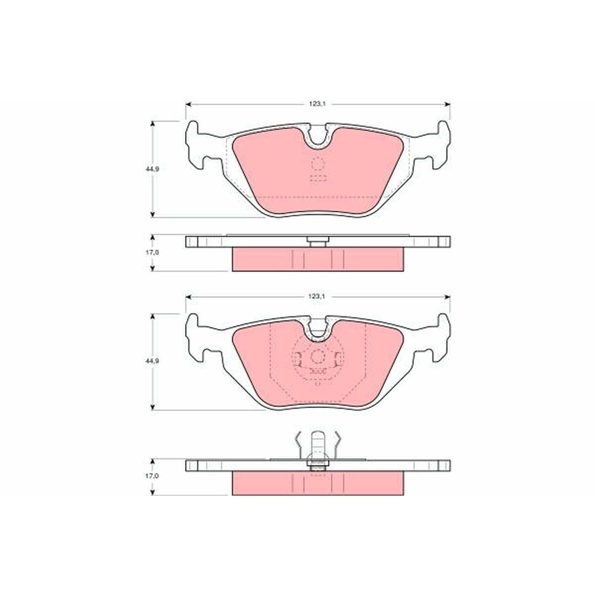TRW Cotec Brake Pad Set Rear GDB1189