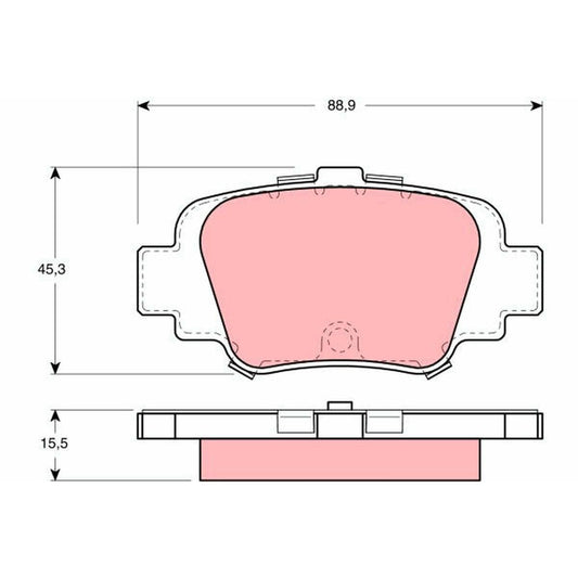 TRW Cotec Brake Pad Set Rear GDB1060