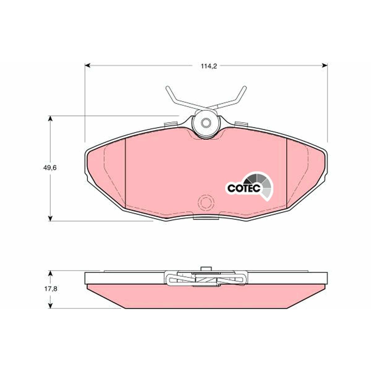 TRW Cotec Brake Pad Set GDB1398