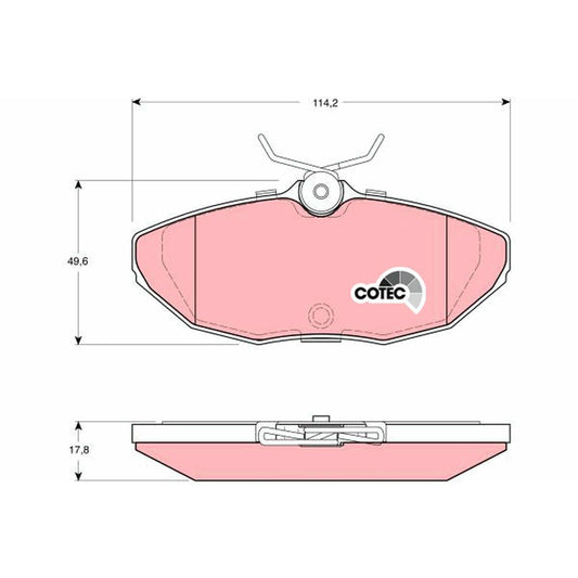 TRW Cotec Brake Pad Set GDB1398
