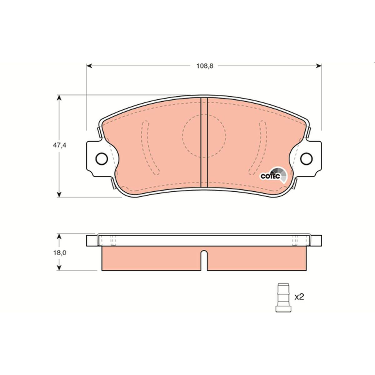 TRW Brake Pad Set GDB1297