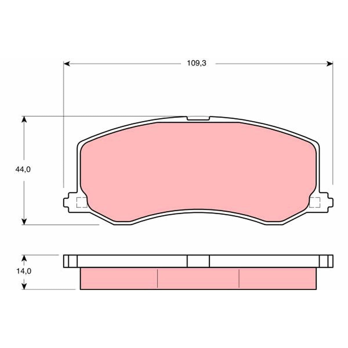 TRW Brake Pad Set GDB3237