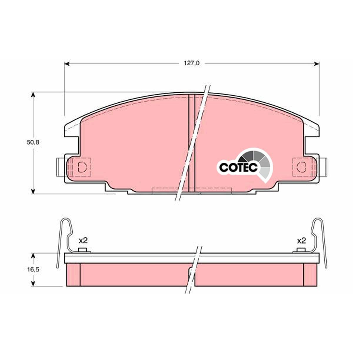 TRW Brake Pad Set GDB870