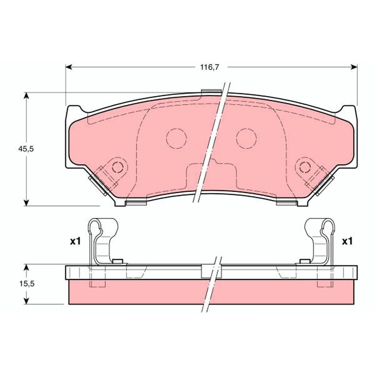 TRW Cotec Brake Pad Set Front GDB3182