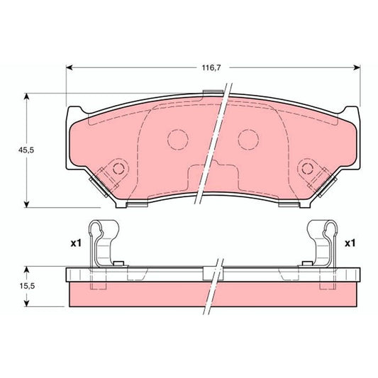 TRW Cotec Brake Pad Set Front GDB3182
