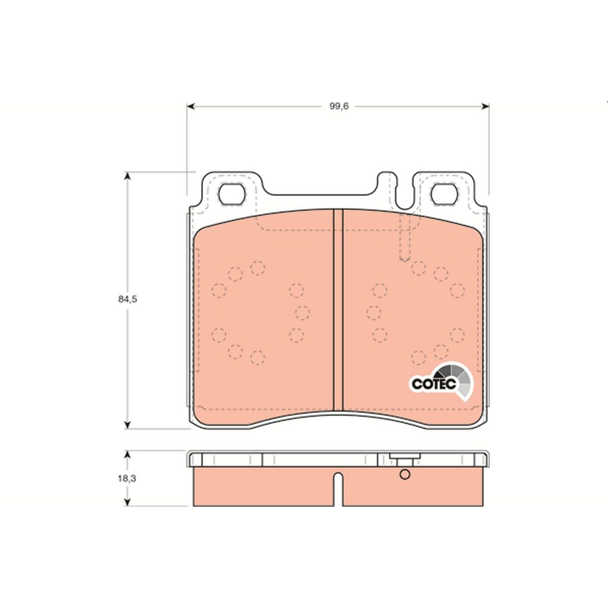 TRW Cotec Brake Pad Set Front GDB113