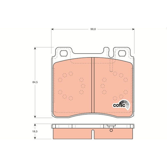 TRW Cotec Brake Pad Set Front GDB113