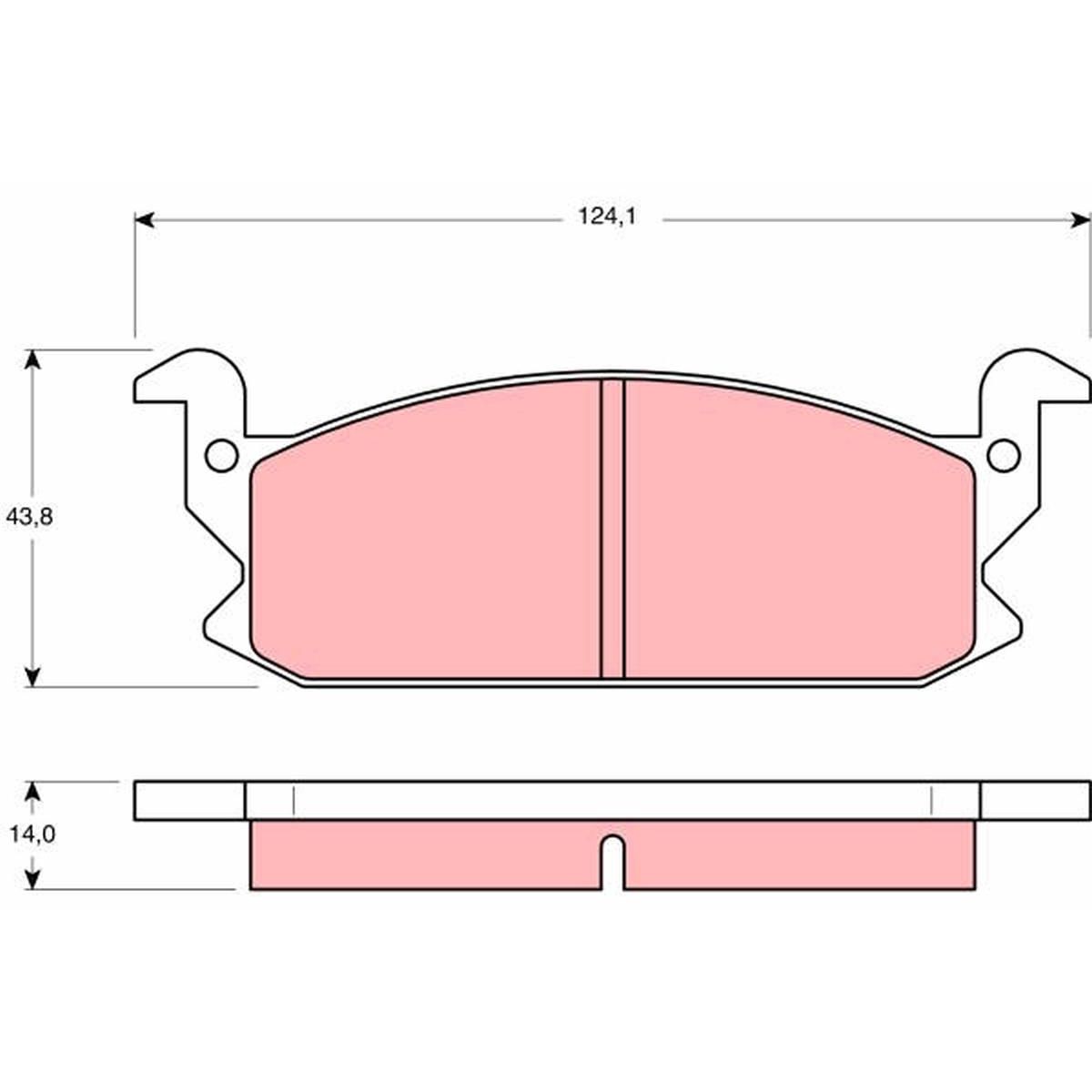 TRW Brake Pad Set GDB366