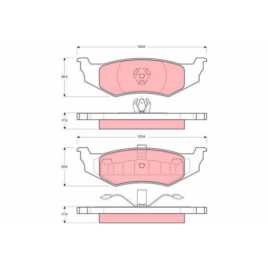 TRW Cotec Brake Pad Set Rear GDB1234