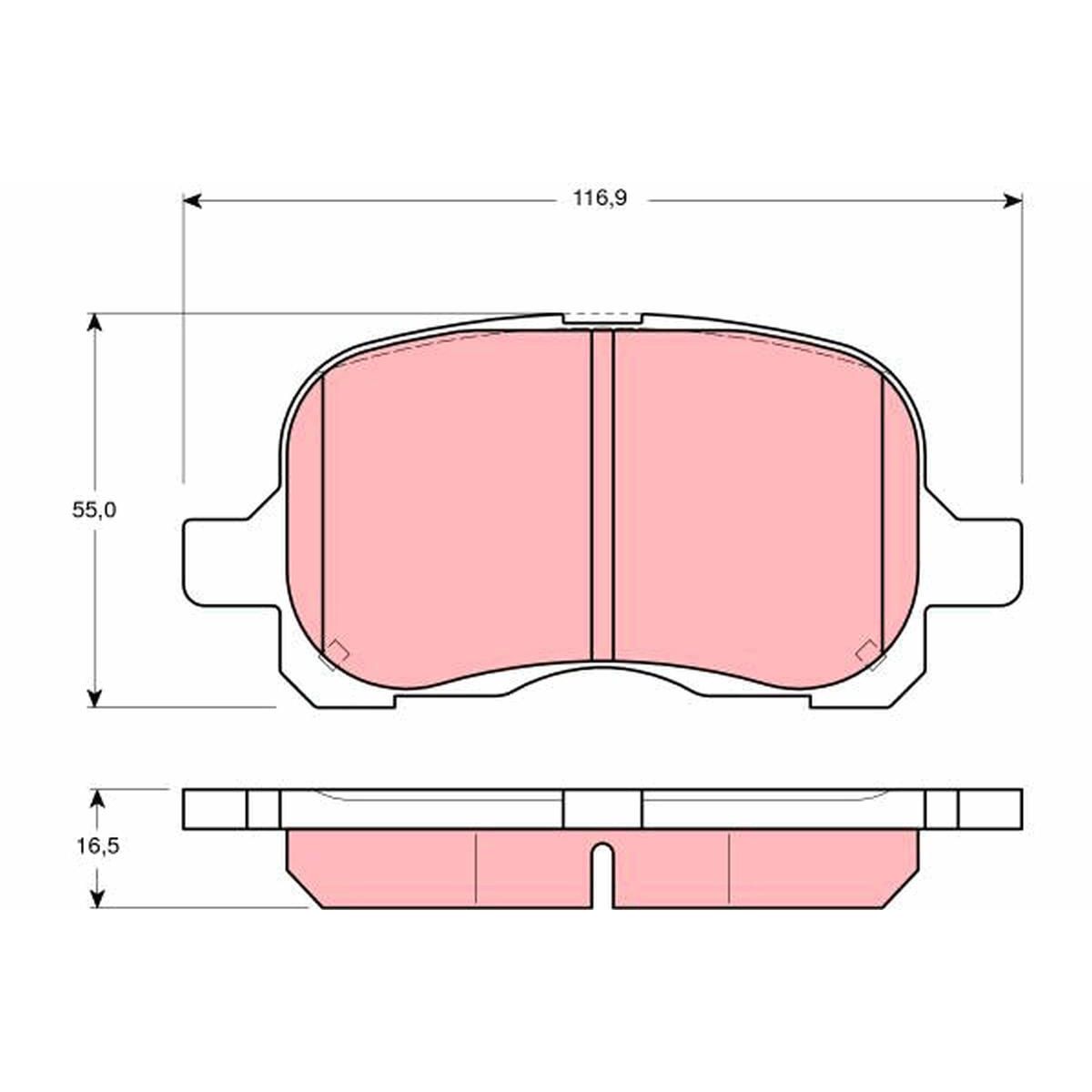 TRW Cotec Brake Pad Set Front GDB3204