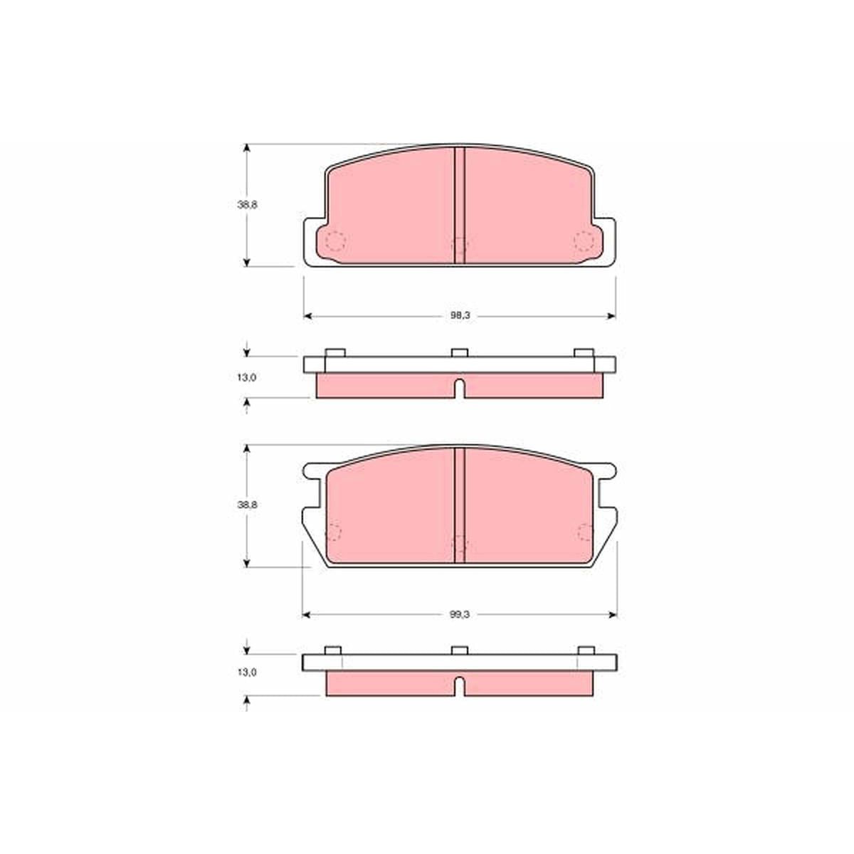 TRW Brake Pad Set GDB214