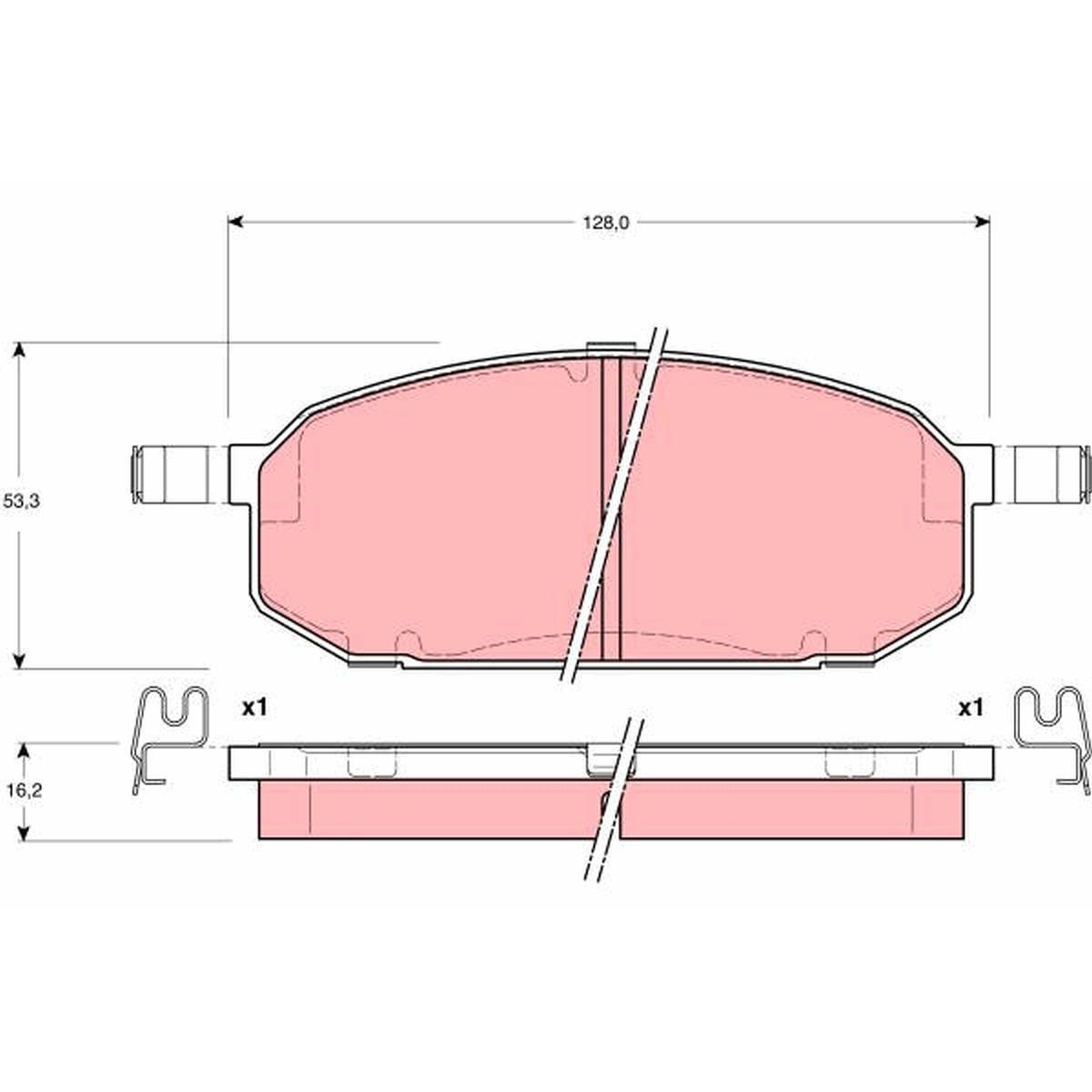 TRW Cotec Brake Pad Set GDB3153