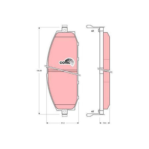 TRW DTEC Brake Pad Set Front GDB3222DT