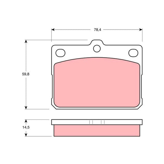 TRW Cotec Brake Pad Set Front GDB295