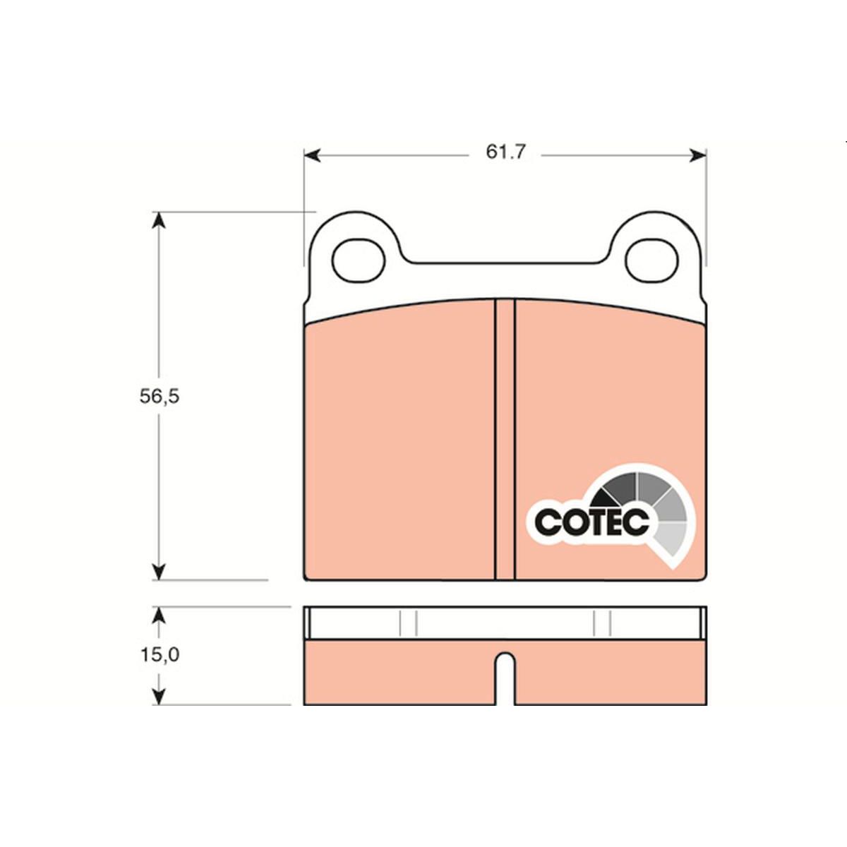 TRW Cotec Brake Pad Set Front GDB101
