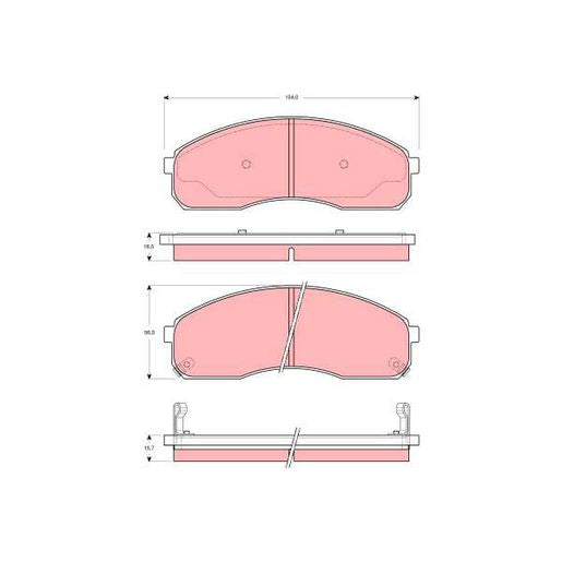 TRW DTEC Brake Pad Set Front GDB3261DT