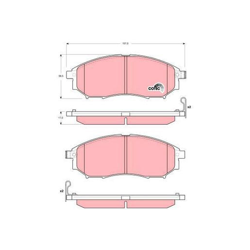 TRW DTEC Brake Pad Set Front GDB3392DT