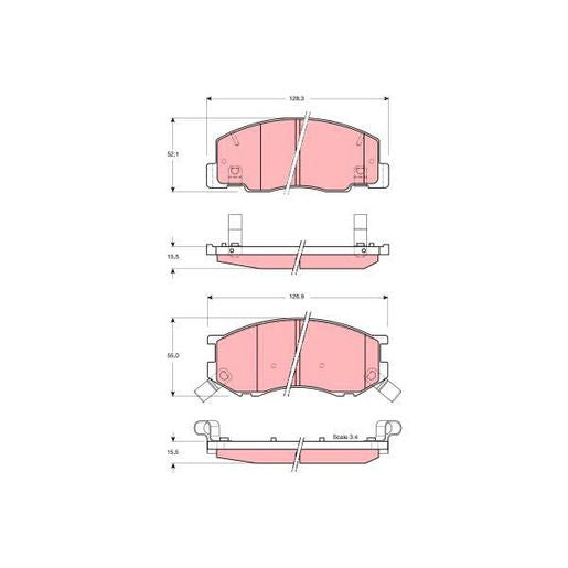 TRW DTEC Brake Pad Set Front GDB3157DT