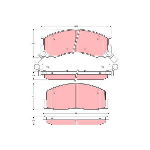 TRW DTEC Brake Pad Set Front GDB3086DT