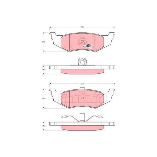 TRW DTEC Brake Pad Set Rear GDB4119DT