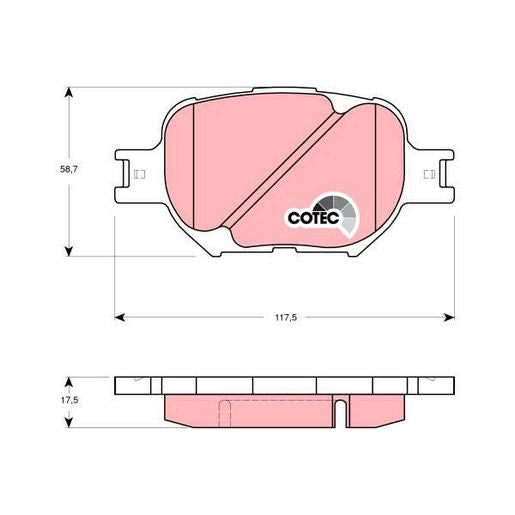TRW DTEC Brake Pad Set Front GDB3316DT