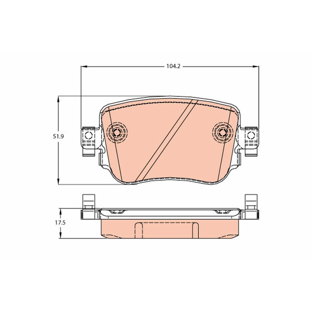 TRW Cotec Brake Pad Set Rear GDB2042
